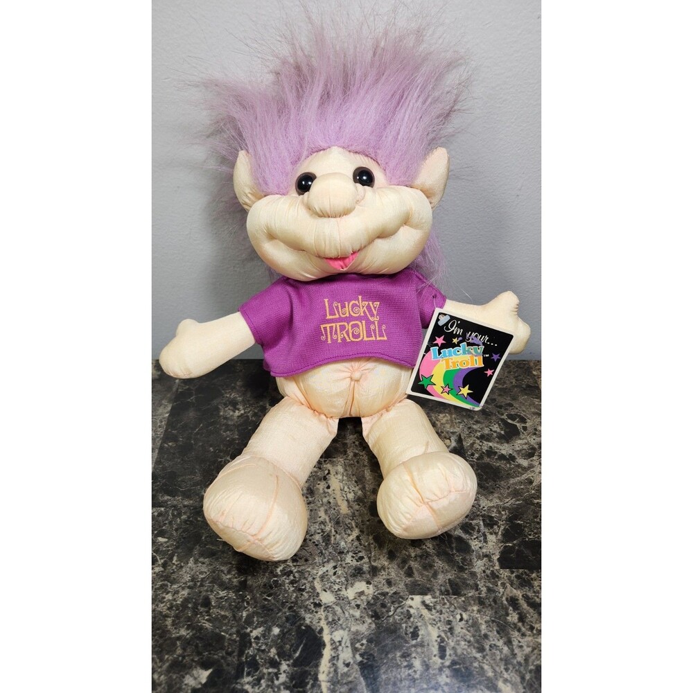 Lucky Troll Plush 13" Vintage
